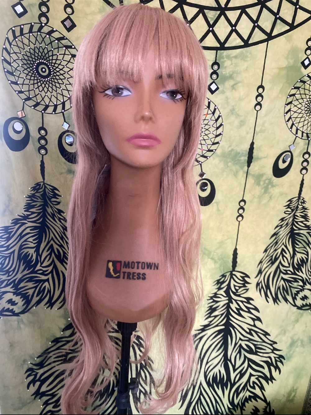 Long Synthetic Wig with Bangs -  #27